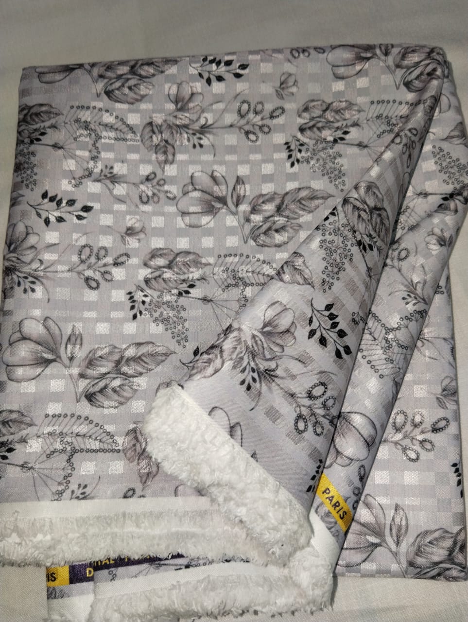 Premium Silver Grey Floral Satin Shirt