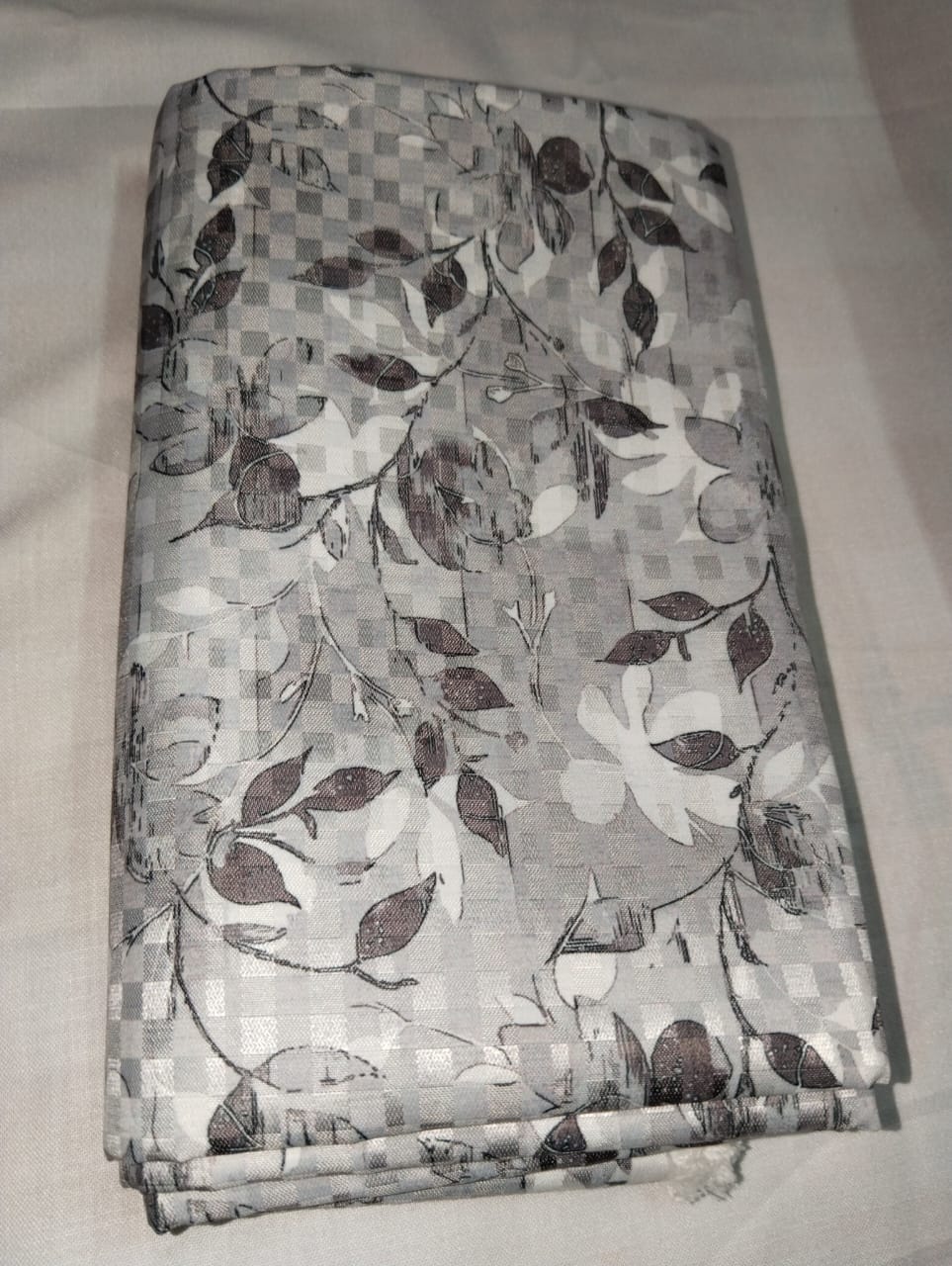 Premium Light Floral Satin Shirt Fabric