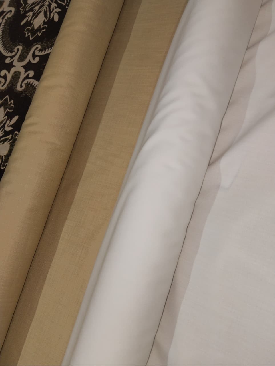 Desert Beige Kurta With White Pajama Fabric Set – Premium Cotton Blend