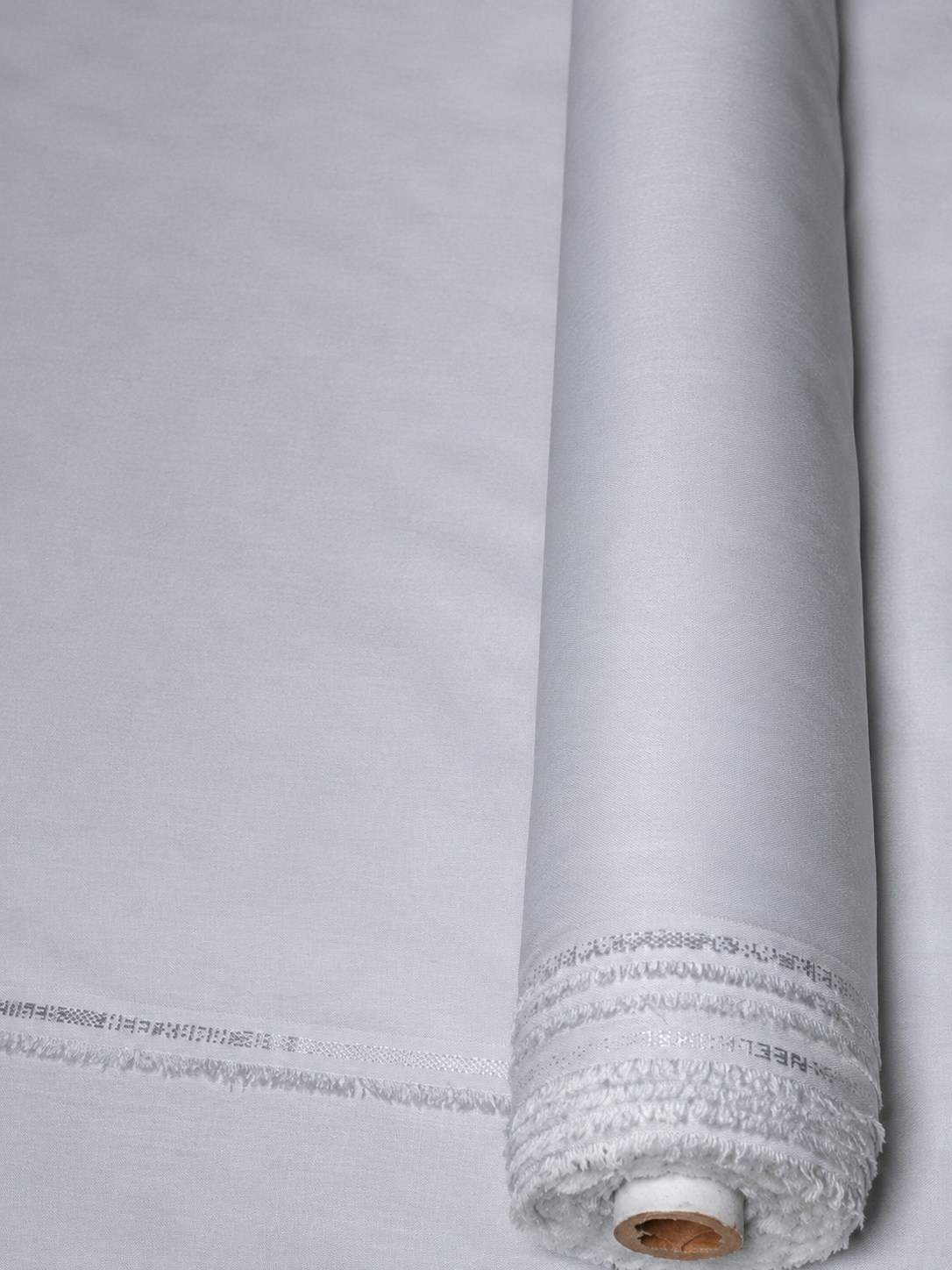 Premium White Cotton Blend Shirting Fabric 