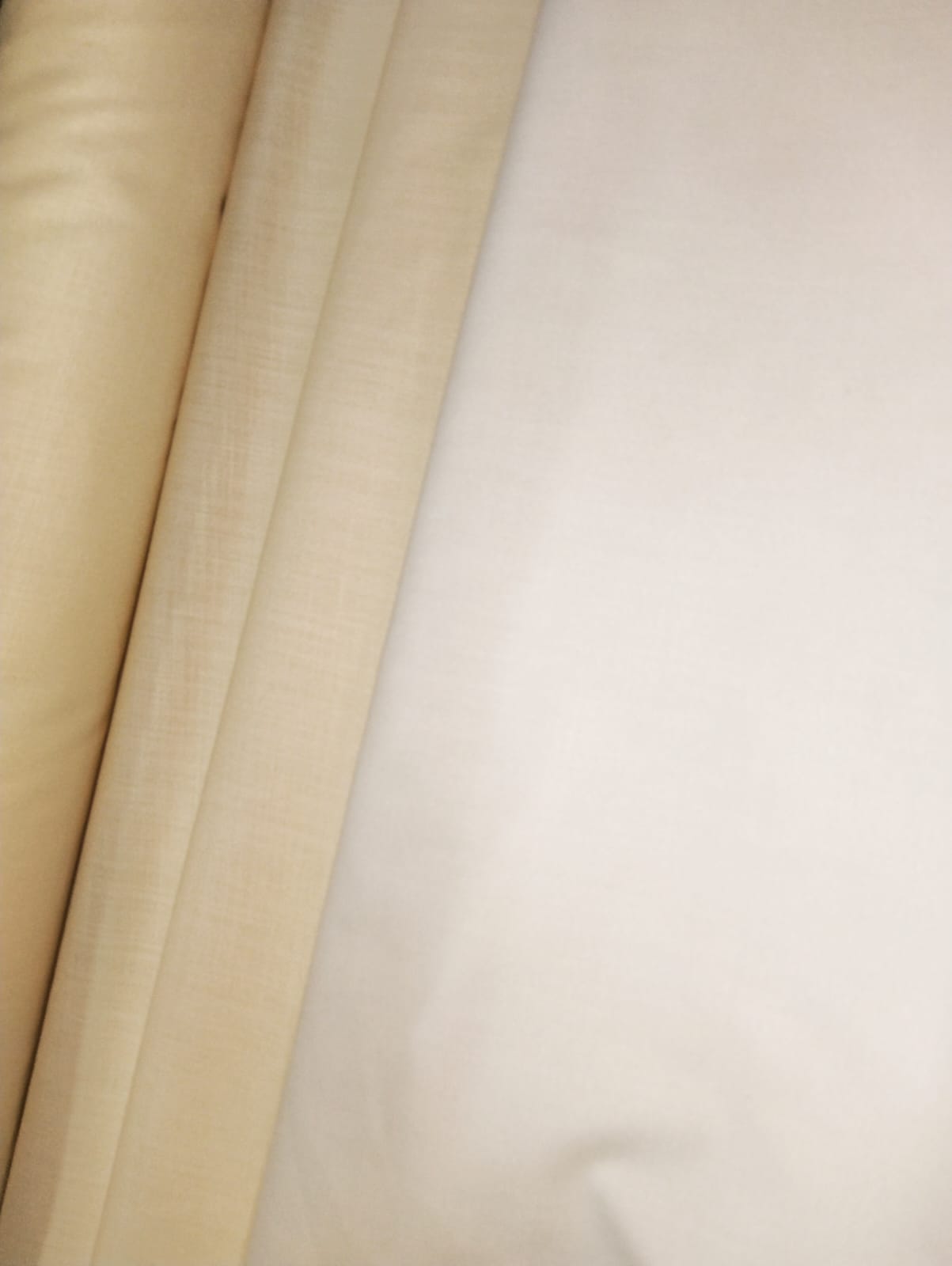 Cream Kurta With White Pajama Fabric Set – Premium Cotton Blend